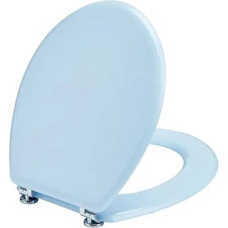 Copriwater in MDF ovale celeste serie Universale chiusura standard SAVINI DUE