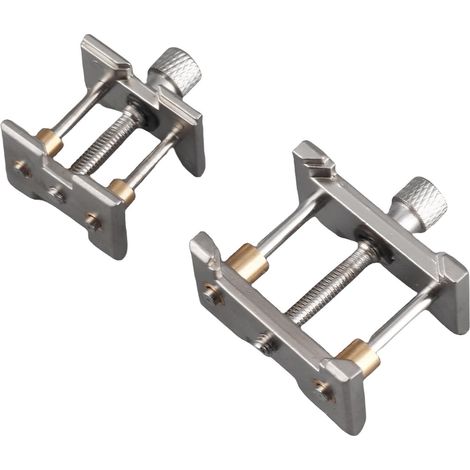 Support de pince de mouvement de montre réglable, boîtier en alliage d'aluminium, outils de réparation pour la réparation de montres, fabrication de bijoux 2 pièces (1/5)