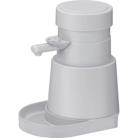 Dispenser di disinfettante Kela, 0,3 l, diametro 8,5 x 14 cm, grigio chiaro (1/5)