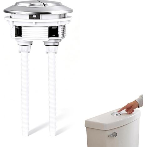 Bouton Chasse d'Eau WC Universel, Double Commande, Kit de Remplacement (1/5)