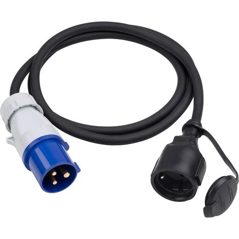 Meister CEE-Adapterleitung - 1,5 m Kabel - CEE-Stecker & Schutzkontakt-Kupplung
