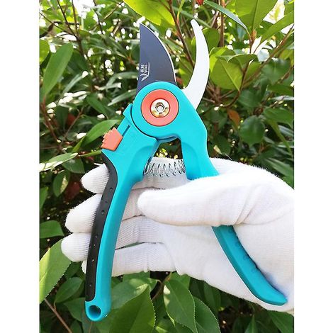 Verstellbare Gartenschere mit Bypass-Klinge: Robuste Gartenschere mit Bypass-Klinge für Pflanzen und frisches Holz bis zu 25 mm Durchmesser, mit Saftrille und (1/5)