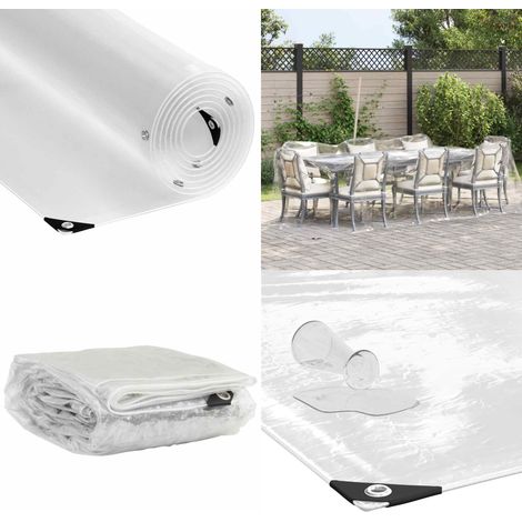 vidaXL Bâche transparente avec œillets 2x4 m PVC (1/5)