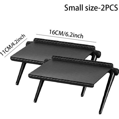 (Petit lot de 2) Étagère de rangement réglable pour écran TV, moniteur d'ordinateur, boîtier multimédia et routeur - Organisateur pour la maison (1/5)