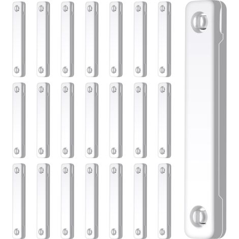 Lot de 28 clips magnétiques auto-adhésifs pour écran anti-moustiques – Blanc (1/5)