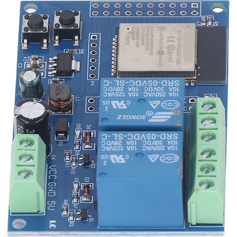 Relaismodul mit 4 MB Flash-Speicher, programmierbaren Tasten, Doppelrelaismodul für die Sekundarstufe, Lernbereich, DC 5–60 V (1/5)