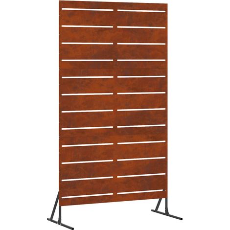 Écran de confidentialité Gris 100 x 50 x 180 cm Acier patiné (1/5)