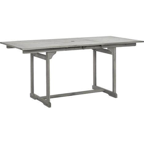 Table à dîner de jardin,Table d'extérieur (120-170)x80x75 cm Bois d'acacia massif CFW10039 (1/5)