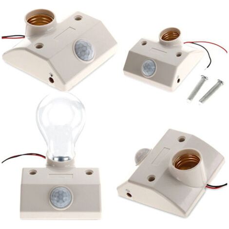 Porte-lampe E27 Porte-lampe Avec Capteur De Mouvement Pir Infrarouge (1/3)