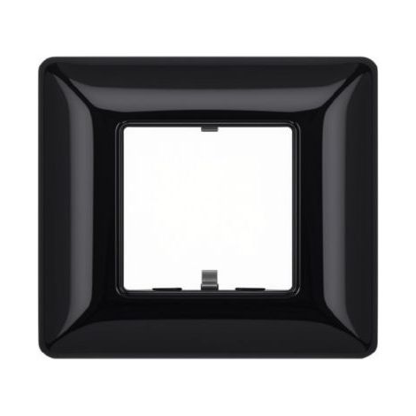 Mapam placca nero 2 posti compatibile Bticino Matix - JOY-P5002-NE