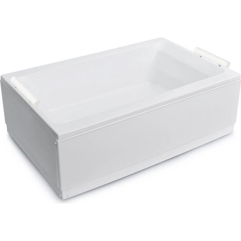 Baignoire rectangulaire avec tablier Cassandra 190 x 120cm - Siphon: Sans (1/2)