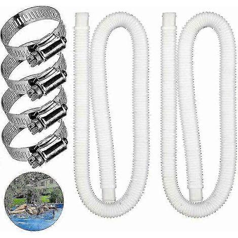 Lot de 2 tuyaux de rechange pour pompe de filtration de piscine hors sol, tuyau de 30 m (100 pi) pour accessoires de pompe de piscine (1/5)