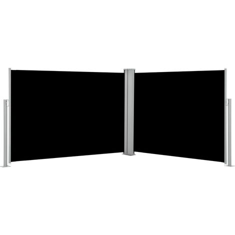Toldo lateral retráctil negro 120x1000 cm vidaXL