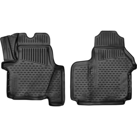 KIT TAPPETINI 3D COMPATIBILE CON RENAULT Trafic, 2014- VAN, 2 pcs. EU (polyurethane)  TAPPETINO IN GOMMA TPE  BORDO ALTO 3D ANTISCIVOLO IMPERMEABILE