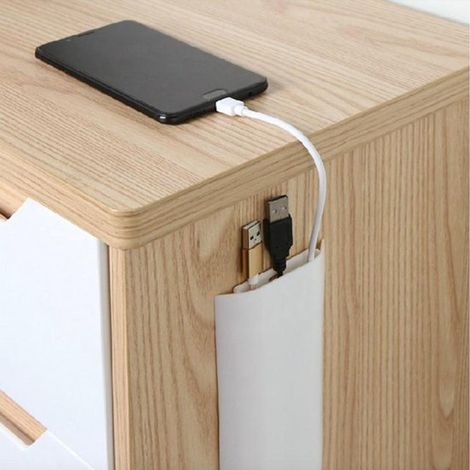Rangement de câbles - Chemin de câbles - Gestion des câbles - Support et cache-câbles - Pour bureau et TV - Organisateur de câbles - Attaches câbles (1/5)