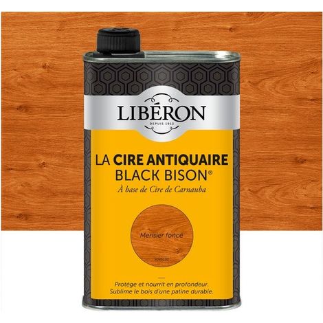 Cire liquide pour meubles et objets en bois – Couleur merisier foncé – Pénètre et protège le bois – Rendement 10m²/l – Liberon (1/6)
