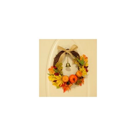 Artificial Autumn Wreath 30cm LED Indoor Outdoor Decoration (1/5)