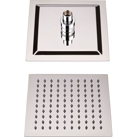 Kubix - Pommeau Fixe Ultraplat Carré Moderne - 30 cm - Chrome (1/2)