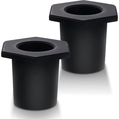 CCYKXA2pcs Anneau de Trou en Forme de Coin Conique Silicone pour Parasol de Table, Adaptateurs pour Trous de Table de Patio 5-6,35cm, Piscine 3,8cm (Noir) (1/5)