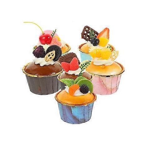 6 künstliche Desserts, Attrappen von Kuchen, realistische Kuchenmodelle, Partydekorationen