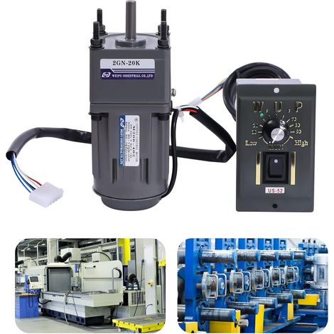 Gojoy – Moteur électrique 220 V – Vitesse réglable 0-68 tr/min – Puissance 6 W – Réducteur pour fonctionnement stable (1/5)