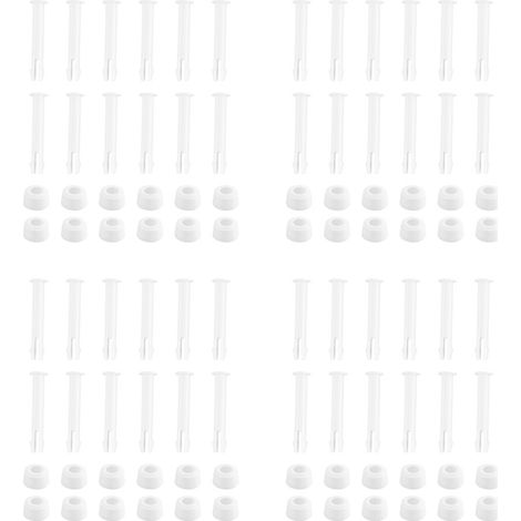 48 piezas de plástico para pasadores de unión de piscinas y 48 piezas de goma para piezas de piscinas elevadas con marco redondo.