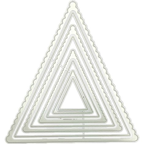 Vintage-Stanzformen für Dreieckswellenränder, DIY-Schablonen für Kartenbasteln