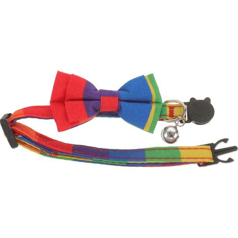 Collar con lazo arcoíris para perros, ajustable, para perros y gatos. (1/5)