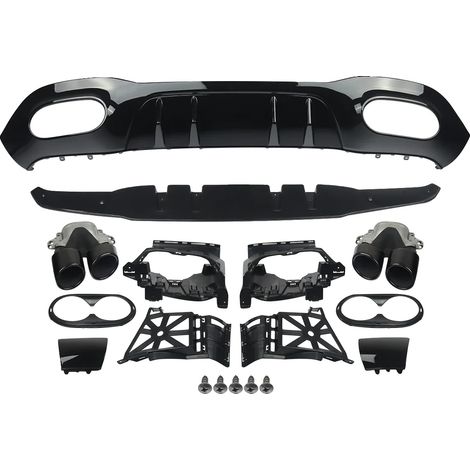 Difusor trasero, fabricado en ABS resistente, compatible con los modelos Clase A W177 y A45. (1/2)