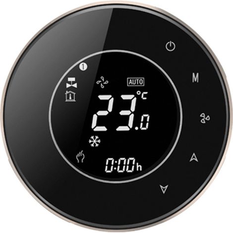 Termostato BAC-6000ELZB per climatizzazione centralizzata, temperatura costante intelligente, display LCD 5-95 °C, telecomando wireless, unità ventilconvettore, pannello di controllo domotica