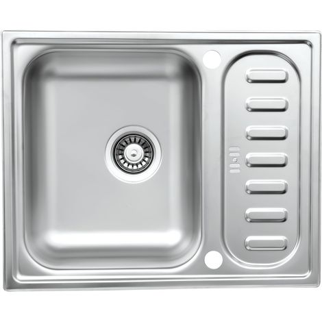 Lavello da incasso in acciaio inox, lavello da cucina, lavello 61 x 50 cm Respekta (1/4)