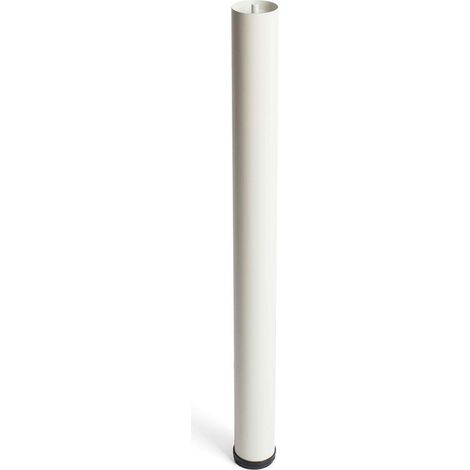 PATA REGULABLE CILÍNDRICA DE ACERO EN COLOR BLANCO MOD.406G. ALTURA 71cm REI (1/2)