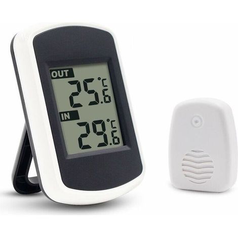 Wireless digital thermometer for indoor or outdoor use, white (1/5)