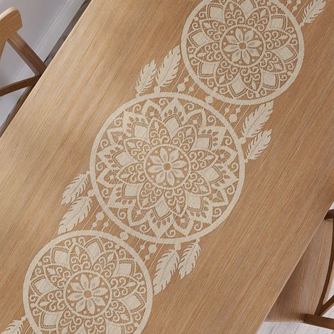 ALIA Runner da tavolo jacquard già pronto, acchiappasogni, larghezza 44 x altezza 224 cm, colore 002 naturale/beige 001390/KSZ/002/044224/1 (1/3)