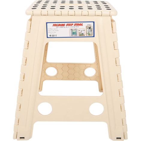 Escabeau Pliable - Hauteur 40 Cm - Surface Antidérapante - Avec Serrure De Sécurité - Pour Adultes - 1 Pièce (1/5)