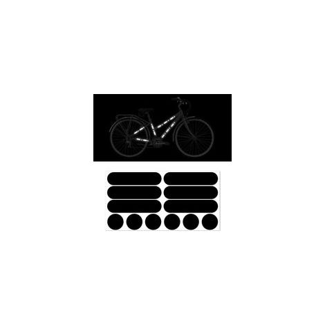 12PCS Autocollants Nuit Réfléchissants, Bande Réfléchissante, Stickers Imperméables Auto-adhésives Avertissement Sécurité Décoration Stripe, pour Voiture Vélo Casque Moto Poussette