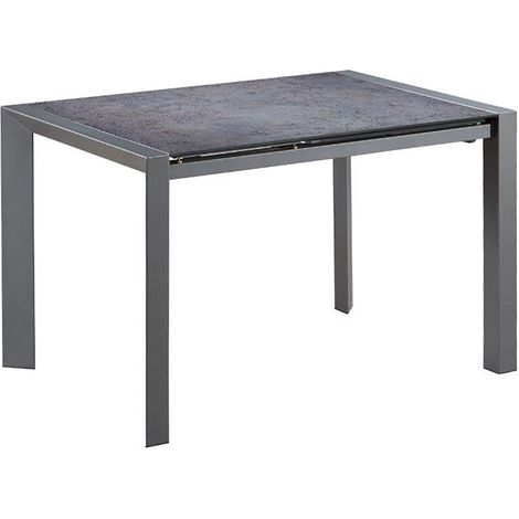 GELD - Table Repas Rectangulaire Métal et Verre (1/3)