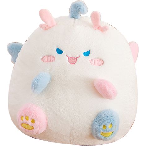 Peluche douce de 40 cm en coton PP, motif dessin animé mignon, oreiller pour la sieste, cadeau pour enfants, bureau, blanc (1/5)