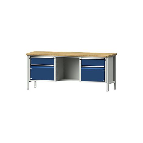 Banco de trabajo  bastidor modular  2 cajones  2 puertas  ½