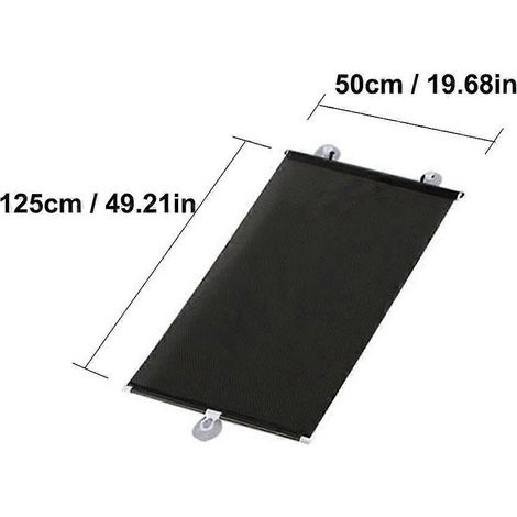 Pare-soleil rétractable pour voiture, protection solaire pour pare-brise avant, rideaux pare-soleil intérieurs, accessoires de protection 50 x 125 cm (1/5)