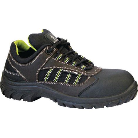 Zapato de seguridad Douro talla 43 negro / cuero marrón / material textil S3 SRC EN20345