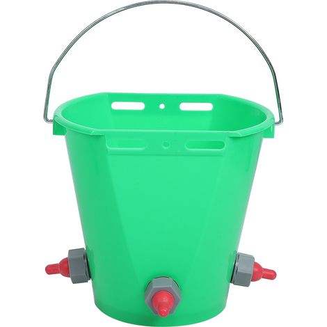 HL MP69 Mamelons multiples en plastique 8L Seau d'alimentation en lait d'agneau haute capacité pour bétail mouton bétail(Three Nipple) (1/5)