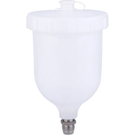 Pot de Peinture en Plastique de 600 ML à Haute dureté, Pot de Pistolet à Peinture de Grande capacité avec Connecteur fileté pour D-evilbiss/T-EKNA Pro Pri FLG, Blanc