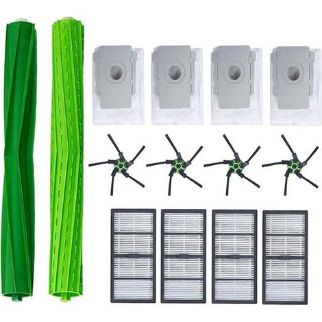 Kit de 14 piezas para iRobot Roomba S9 y S9+, que consta de cepillo para robot aspirador, filtro HEPA, cepillo lateral y bolsa para el polvo. (1/4)