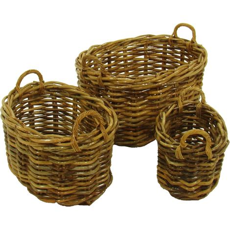 Cesta portalegna in rattan alaska ovale