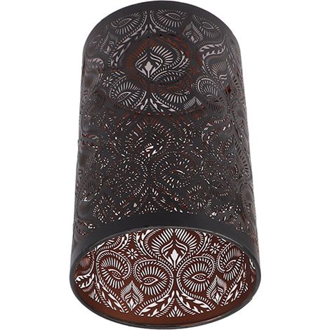 Abat-jour en fer forgé, amovible, ajouré et sculpté, style moderne, pour ampoules E27 et E26 (1/5)
