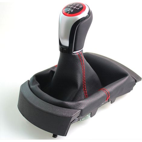 Pommeau de levier de vitesse pour boîtes de vitesses manuelles SEAT, rouge, jeu de 5 vitesses (une pièce).