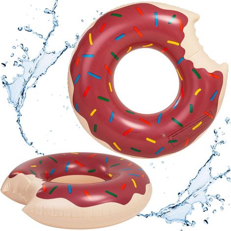 Natation 120cm – Bouée Donut brun grand de la Piscine et de l'Eau (1/5)