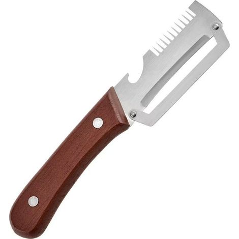 Coupe-oignons multifonctionnel, éplucheur, manche en bois massif tranchant en acier inoxydable, outil de cuisine pour râper, couteau à éplucher, éplucheur trois en un