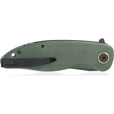 Couteau pliant Petrified Fish Simum PF-P06 GRMDW en micarta vert (1/4)